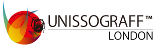 UNISSOGRAFF™ LONDON logo (black text)